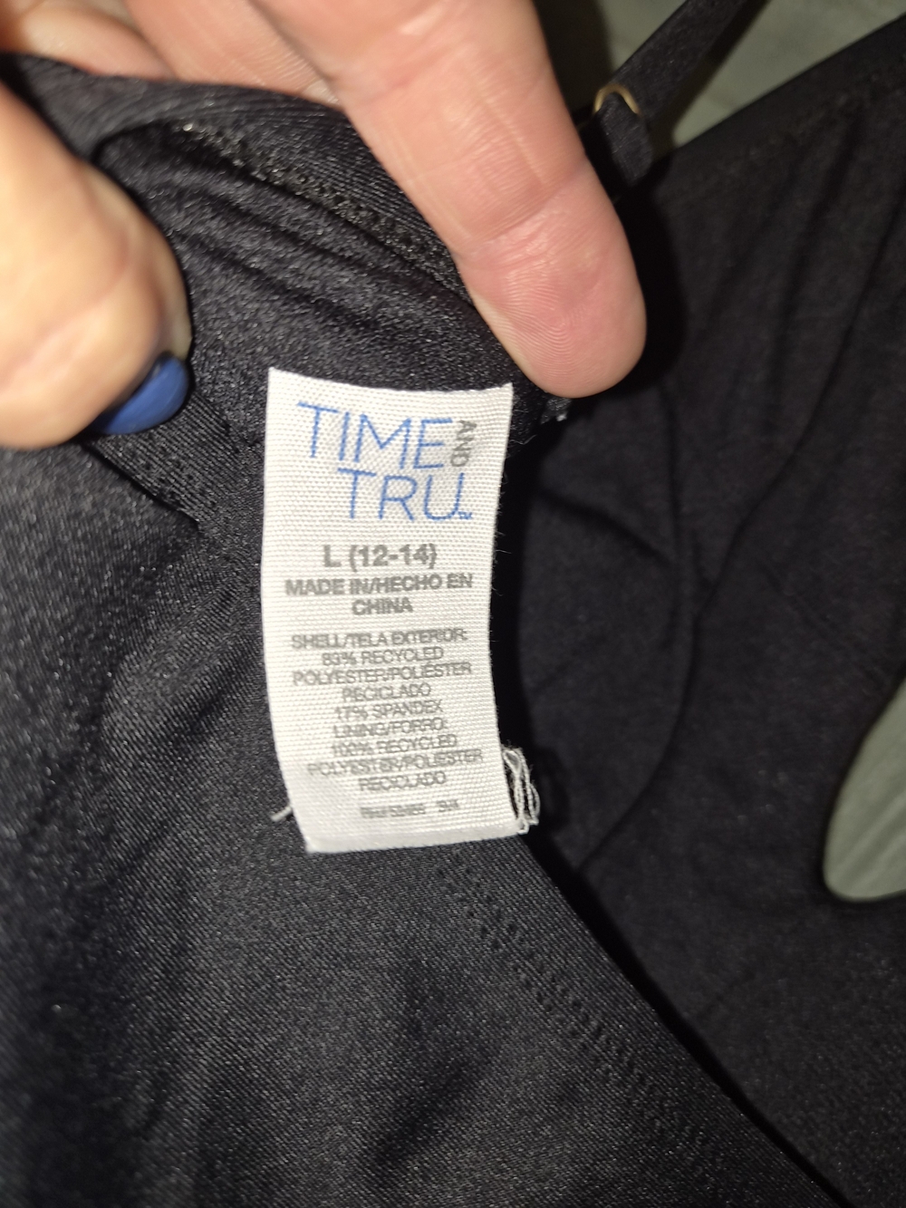 Time and Tru Women's Tank Romper Swimsuit - Picture 7 of 7